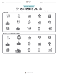 Wisselstroom (AC) afdrukbare werkblad voorbeeld