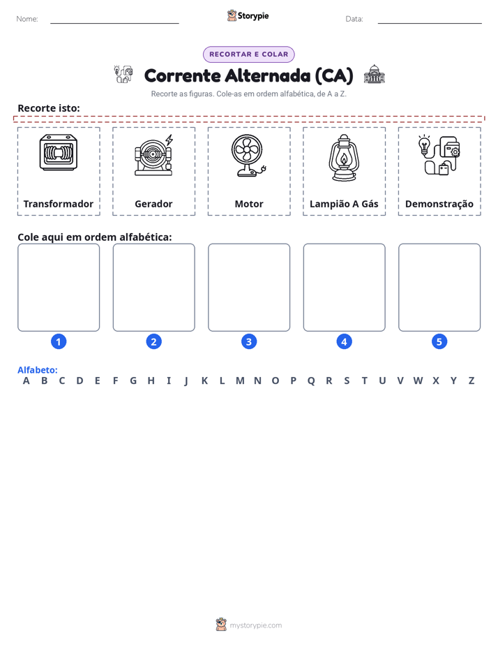 Recortar & Colar Alfabeto
