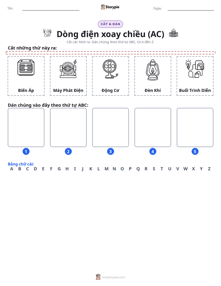 Cắt & Dán Chữ Cái