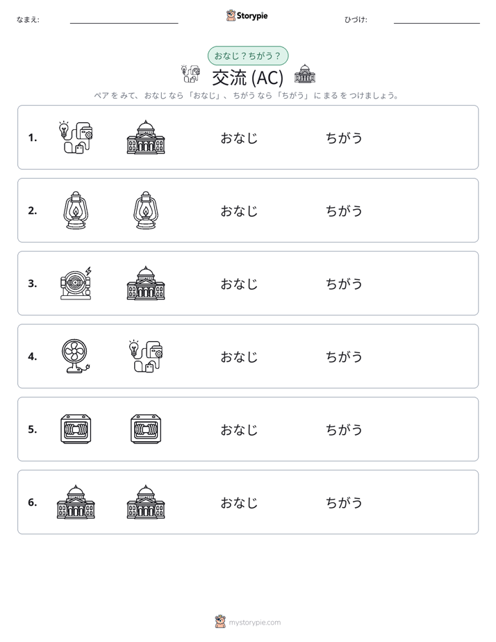 同じか違うか