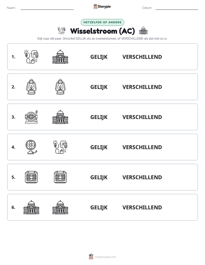 Zelfde of Verschillend