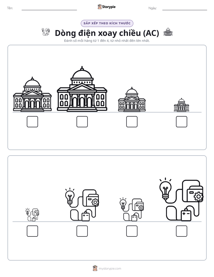 Thứ Tự Kích Thước
