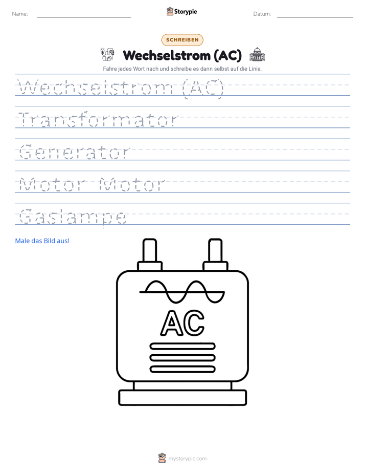 Schreibübung