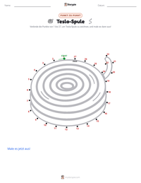Tesla-Spule druckbare Arbeitsblatt Vorschau