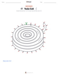 Tesla Coil printable worksheet preview