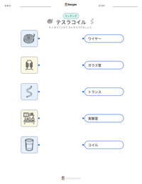 テスラコイル の印刷可能ワークシートプレビュー