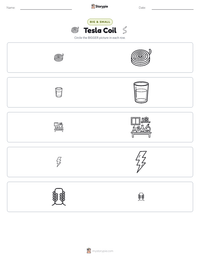 Tesla Coil printable worksheet preview