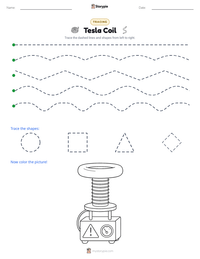 Tesla Coil printable worksheet preview
