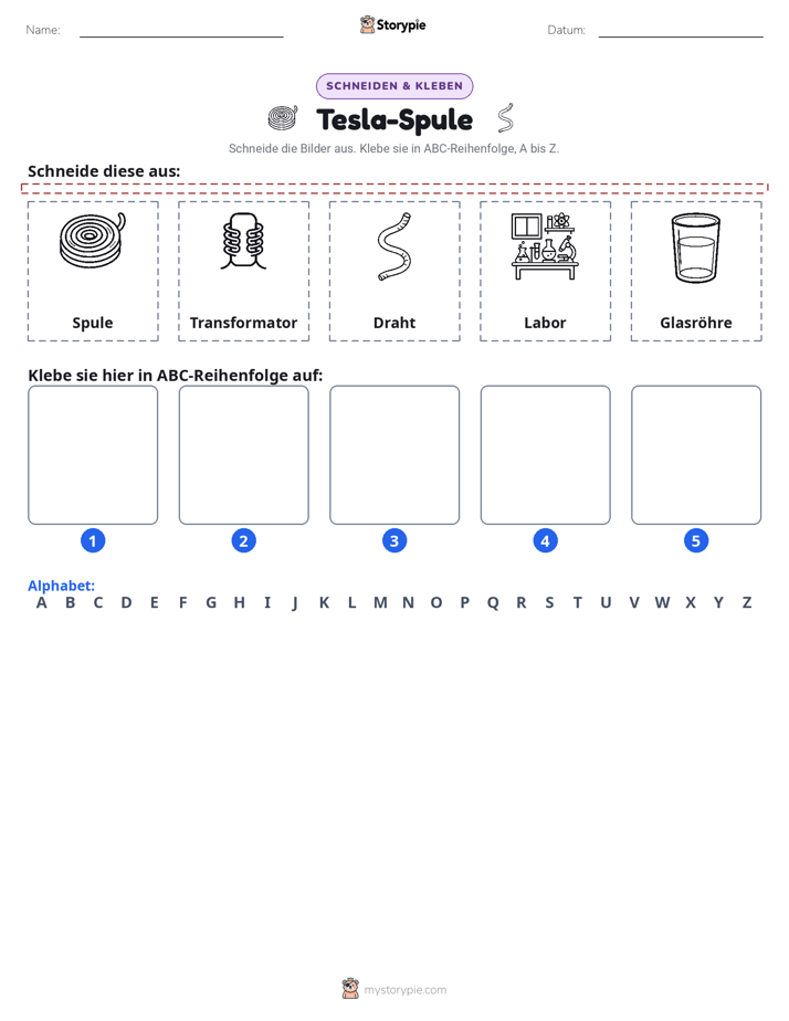 Schneiden & Einfügen Alphabet