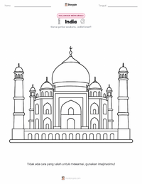 Halaman mewarnai India untuk anak-anak