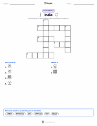 Vista previa de la hoja de trabajo imprimible de India