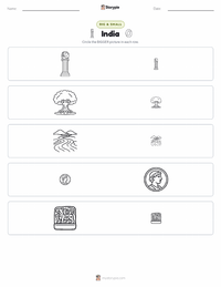 India printable worksheet preview