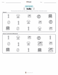 India printable worksheet preview