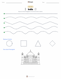 Anteprima della scheda stampabile di India