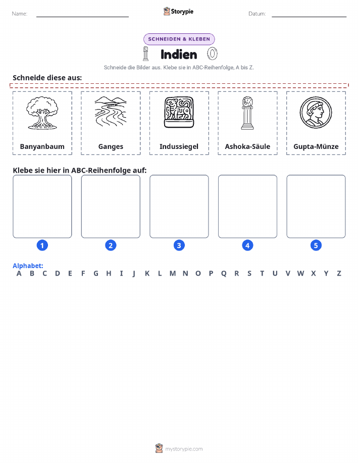 Schneiden & Einfügen Alphabet