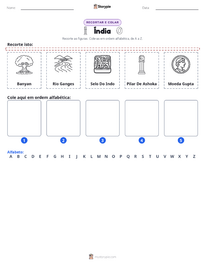 Recortar & Colar Alfabeto