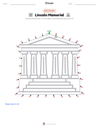 Lincoln Memorial printable worksheet preview