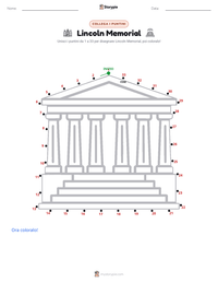 Anteprima della scheda stampabile di Lincoln Memorial