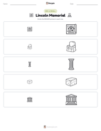 Lincoln Memorial printable worksheet preview