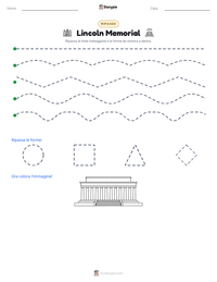 Anteprima della scheda stampabile di Lincoln Memorial