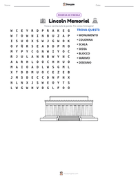 Anteprima della scheda stampabile di Lincoln Memorial