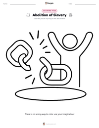 Abolition of Slavery coloring page for kids
