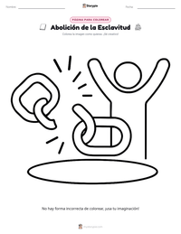 Página para colorear de Abolición de la Esclavitud para niños