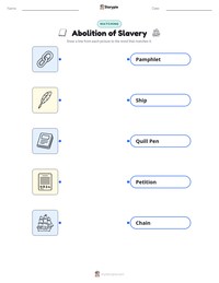 Abolition of Slavery printable worksheet for kids