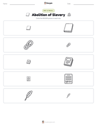 Abolition of Slavery printable worksheet preview