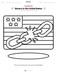 Slavery in the United States coloring page for kids