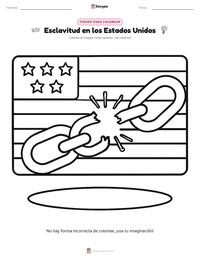 Página para colorear de Esclavitud en los Estados Unidos para niños