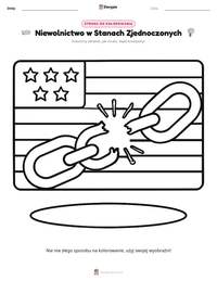 Podgląd drukowalnego arkusza ćwiczeń Niewolnictwo w Stanach Zjednoczonych