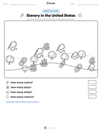 Slavery in the United States printable worksheet preview