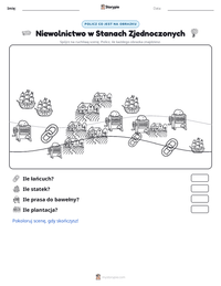 Podgląd drukowalnego arkusza ćwiczeń Niewolnictwo w Stanach Zjednoczonych