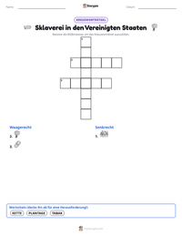 Sklaverei in den Vereinigten Staaten druckbare Arbeitsblatt Vorschau