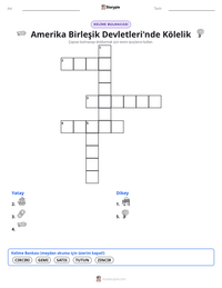 Amerika Birleşik Devletleri'nde Kölelik yazdırılabilir çalışma sayfası önizlemesi