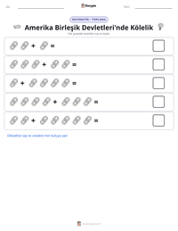 Amerika Birleşik Devletleri'nde Kölelik yazdırılabilir çalışma sayfası önizlemesi