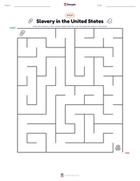 Slavery in the United States printable worksheet preview