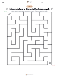 Podgląd drukowalnego arkusza ćwiczeń Niewolnictwo w Stanach Zjednoczonych