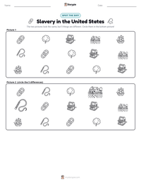 Slavery in the United States printable worksheet preview
