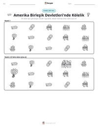 Amerika Birleşik Devletleri'nde Kölelik yazdırılabilir çalışma sayfası önizlemesi