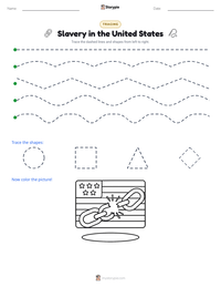 Slavery in the United States printable worksheet preview