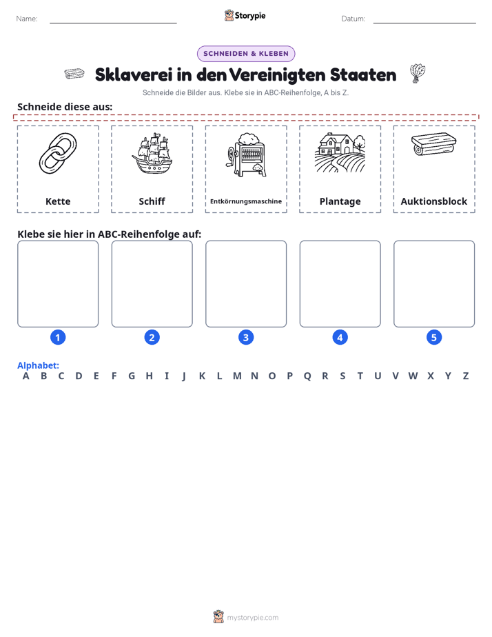 Schneiden & Einfügen Alphabet