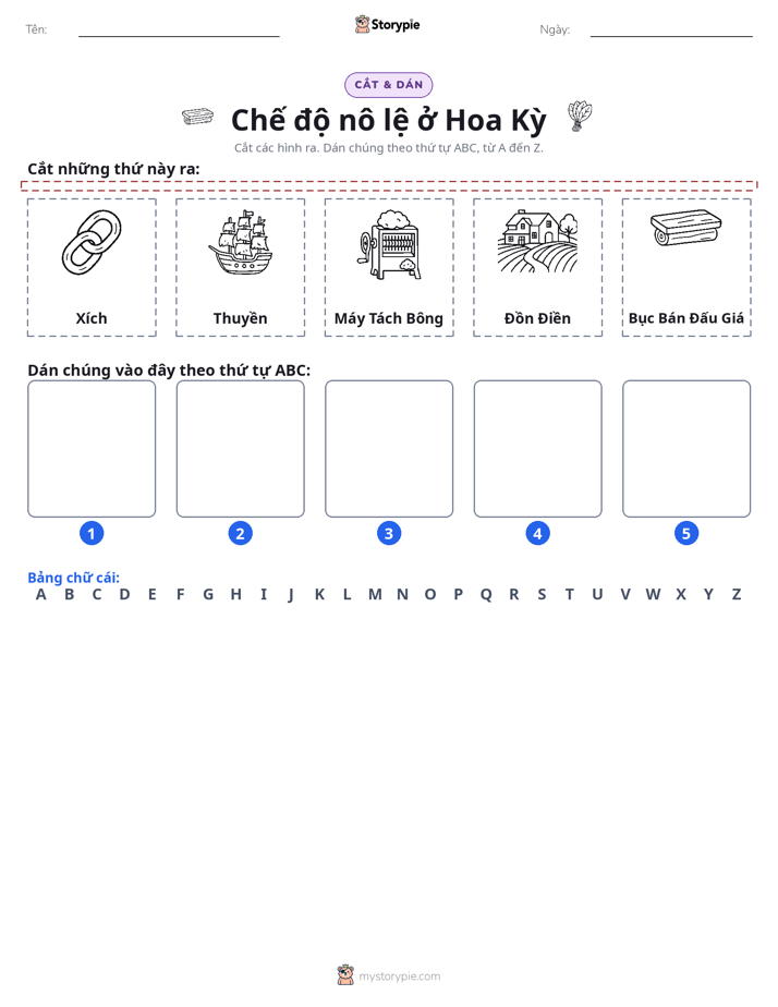 Cắt & Dán Chữ Cái