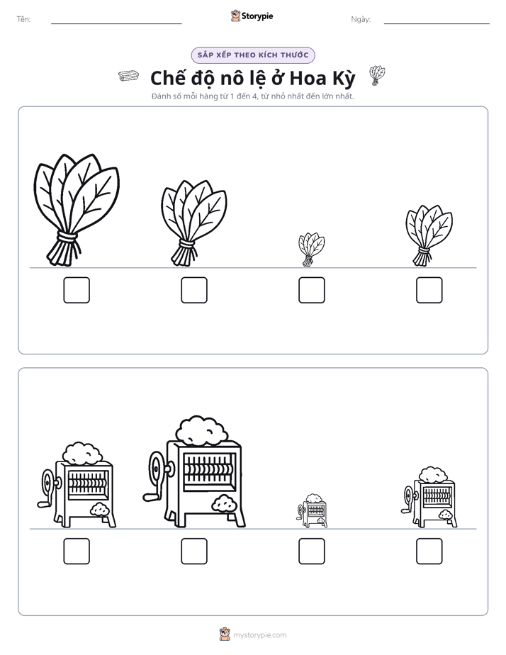 Thứ Tự Kích Thước