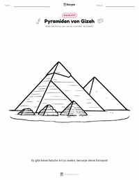 Pyramiden von Gizeh druckbare Arbeitsblatt Vorschau