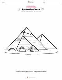 Pyramids of Giza printable worksheet preview