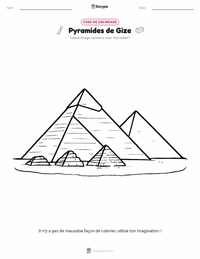 Aperçu de la feuille de travail imprimable Pyramides de Gizeh