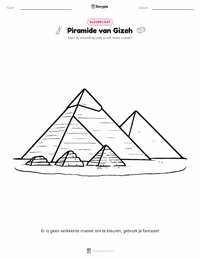 Piramides van Gizeh afdrukbare werkblad voorbeeld