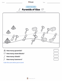 Pyramids of Giza printable worksheet preview